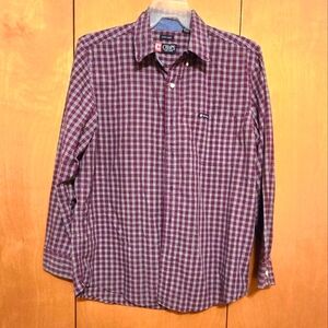 Chaps Men's Purple Checkered Shirt Size Xl Plaid